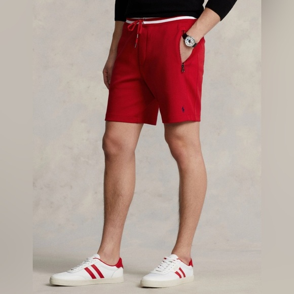 Polo Ralph Lauren Shorts Double Knit Tech Athletic Short in Red Size XXL - Picture 1 of 7